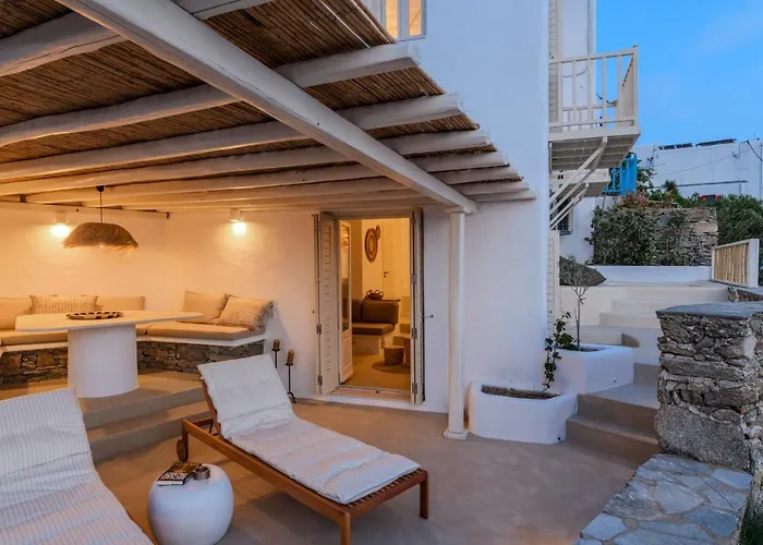 度假居 Supreme House With Views & Pool & Parking Mykonos Town